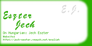 eszter jech business card